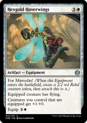 【ENG】【Foil】《呪い金の浮遊翼/Hexgold Hoverwings》[ONE]