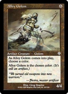【ENG】【Foil】《合金のゴーレム/Alloy Golem》[INV]