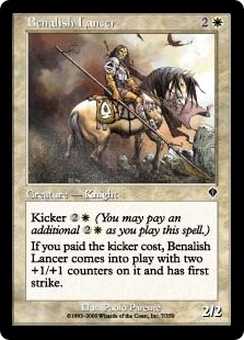 【ENG】【Foil】《ベナリアの槍騎兵/Benalish Lancer》[INV]