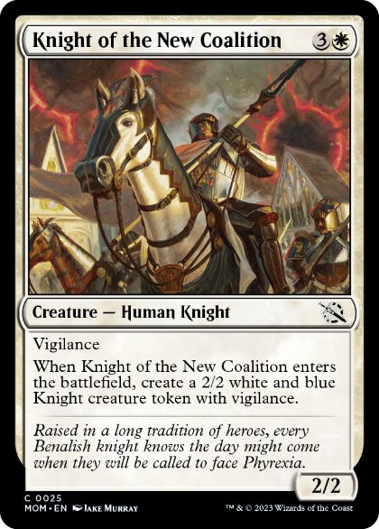 【ENG】【Foil】《新たな連合の騎士/Knight of the New Coalition》[MOM]