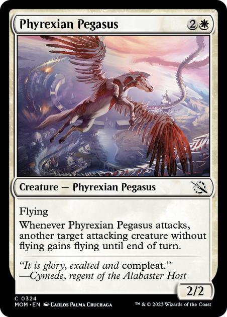 【ENG】【Foil】《ファイレクシアのペガサス/Phyrexian Pegasus》[MOM]