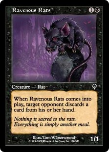 【ENG】【Foil】《貪欲なるネズミ/Ravenous Rats》[INV]