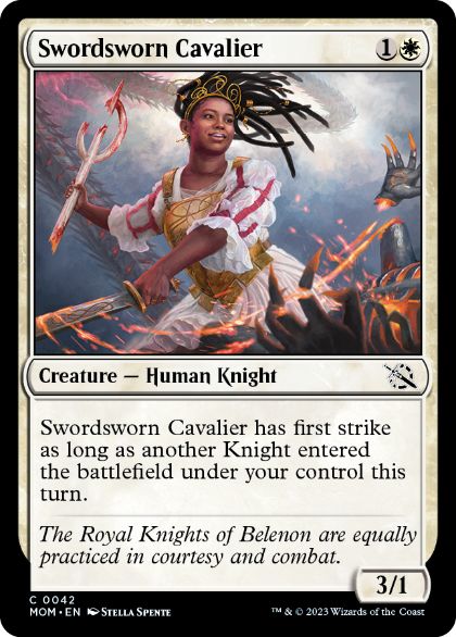 【ENG】【Foil】《剣誓いの騎兵/Swordsworn Cavalier》[MOM]