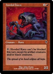 【ENG】【Foil】《頭巾カヴー/Hooded Kavu》[INV]