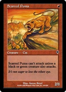 【ENG】【Foil】《傷痕のピューマ/Scarred Puma》[INV]