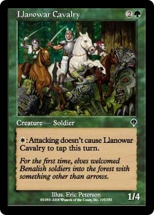 【ENG】【Foil】《ラノワールの騎兵隊/Llanowar Cavalry》[INV]