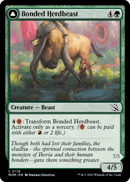 【ENG】【Foil】《結束した群獣/Bonded Herdbeast》[MOM]