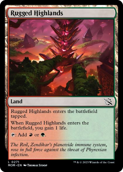 【ENG】【Foil】《岩だらけの高地/Rugged Highlands》[MOM]