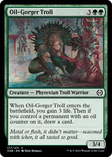 【ENG】【Foil】《油喰らいのトロール/Oil-Gorger Troll》[ONE]