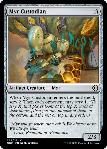 【ENG】【Foil】《マイアの守衛/Myr Custodian》[ONE]