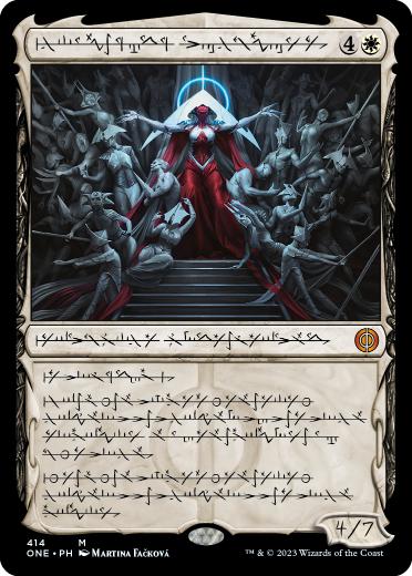 【ENG】【Foil】■ファイレクシア語■《機械の母、エリシュ・ノーン/Elesh Norn, Mother of Machines》[ONE]