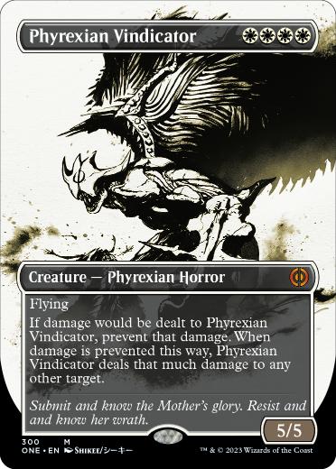 【ENG】【Foil】■ボーダーレス■《ファイレクシアの立証者/Phyrexian Vindicator》[ONE]