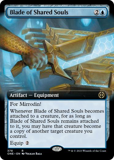 【ENG】【Foil】■拡張アート■《共同魂の刃/Blade of Shared Souls》[ONE]