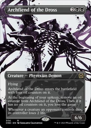【ENG】【Foil】■ボーダーレス■《ドロスの魔神/Archfiend of the Dross》[ONE]