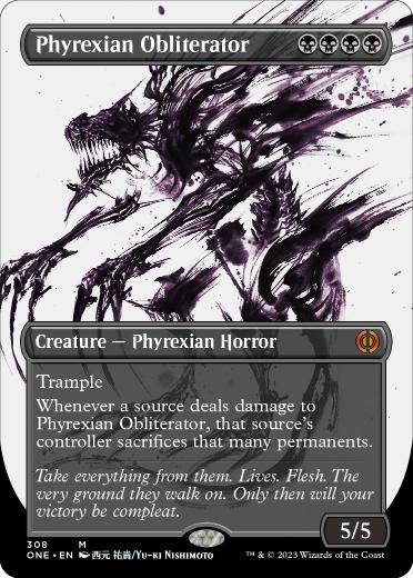 【ENG】【Foil】■ボーダーレス■《ファイレクシアの抹消者/Phyrexian Obliterator》[ONE]
