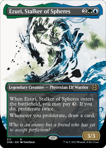【ENG】【Foil】■ボーダーレス■《球層の追跡者、エズーリ/Ezuri, Stalker of Spheres》[ONE]