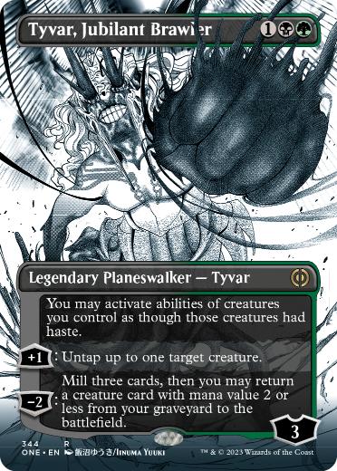 【ENG】【Foil】■ボーダーレス■《歓喜する喧嘩屋、タイヴァー/Tyvar, Jubilant Brawler》[ONE]