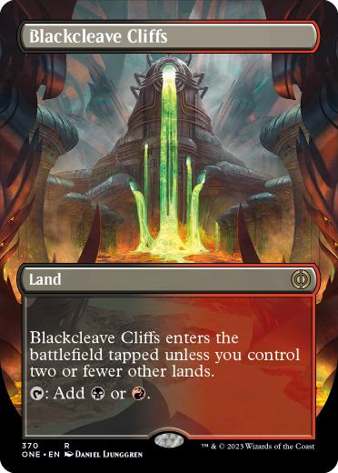 【ENG】【Foil】■ボーダーレス■《黒割れの崖/Blackcleave Cliffs》[ONE]