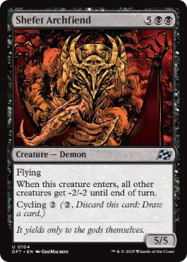 【ENG】《シェフェトの大悪鬼/Shefet Archfiend》[DFT]