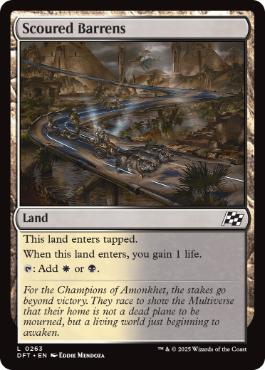 【ENG】【Foil】《磨かれたやせ地/Scoured Barrens》[DFT]