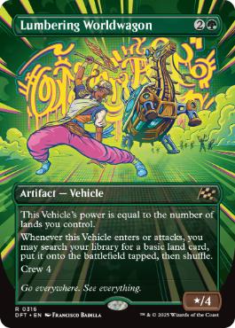 【ENG】【Foil】■ボーダーレス■《重厚な世界踏破車/Lumbering Worldwagon》[DFT]