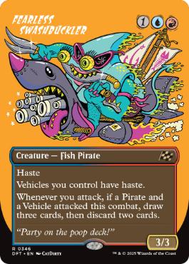 【ENG】【Foil】■ボーダーレス■《不敵な剣客/Fearless Swashbuckler》[DFT]