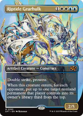【ENG】【Foil】■ボーダーレス■《激浪の機械巨人/Riptide Gearhulk》[DFT]