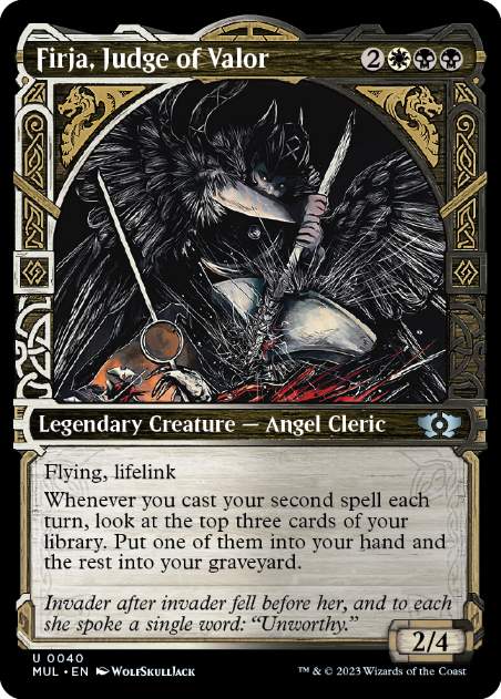 【ENG】【Foil】《武勇の審判者、ファーヤ/Firja, Judge of Valor》[MUL]