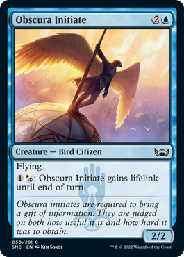 【ENG】【Foil】《常夜会一家の新入り/Obscura Initiate》[SNC]
