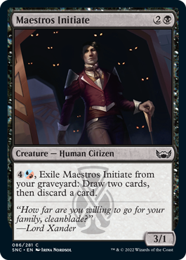 【ENG】【Foil】《貴顕廊一家の新入り/Maestros Initiate》[SNC]