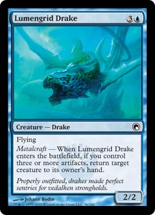 【ENG】【Foil】《ルーメングリッドのドレイク/Lumengrid Drake》[SOM]