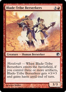 【ENG】【Foil】《刃族の狂戦士/Blade-Tribe Berserkers》[SOM]