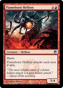 【ENG】【Foil】《炎生まれのヘリオン/Flameborn Hellion》[SOM]