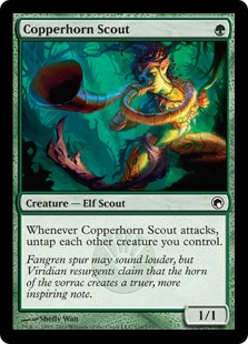 【ENG】【Foil】《銅角笛の斥候/Copperhorn Scout》[SOM]