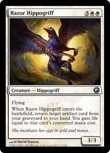 【ENG】【Foil】《剃刀のヒポグリフ/Razor Hippogriff》[SOM]