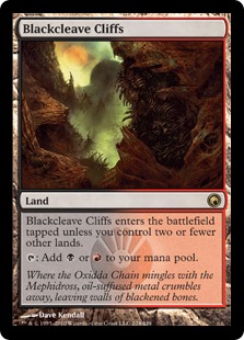 【ENG】【Foil】《黒割れの崖/Blackcleave Cliffs》[SOM]