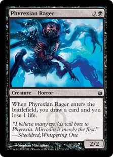 【ENG】【Foil】《ファイレクシアの憤怒鬼/Phyrexian Rager》[MBS]