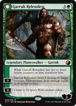 【ENG】【Foil】《情け知らずのガラク/Garruk Relentless》[V17]
