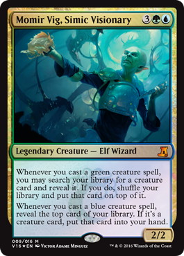 【ENG】【Foil】《シミックの幻想家、モミール・ヴィグ/Momir Vig, Simic Visionary》[V16]