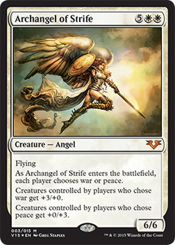 【ENG】【Foil】《敵対の大天使/Archangel of Strife》[V15]
