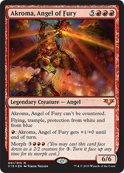 【ENG】【Foil】《憤怒の天使アクローマ/Akroma, Angel of Fury》[V15]