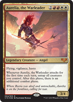 【ENG】【Foil】《戦導者オレリア/Aurelia, the Warleader》[V15]