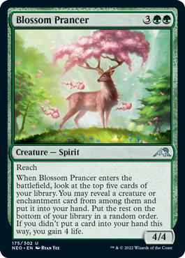 【ENG】【Foil】《花咲く跳獣/Blossom Prancer》[NEO]