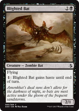 【ENG】《枯死コウモリ/Blighted Bat》[AKH]