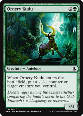 【ENG】《気性の荒いクーズー/Ornery Kudu》[AKH]