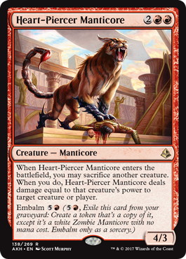 【ENG】《心臓貫きのマンティコア/Heart-Piercer Manticore》[AKH]