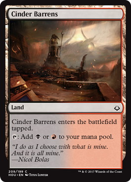 【ENG】【Foil】《燃え殻の痩せ地/Cinder Barrens》[HOU]
