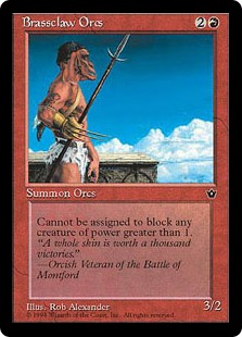 【ENG】《真鍮爪のオーク/Brassclaw Orcs》Illust.Rob AlexanderFacing Right[FEM]