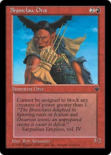 【ENG】《真鍮爪のオーク/Brassclaw Orcs》Illust.Rob AlexanderFacing Forward[FEM]