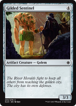 【ENG】【Foil】《金色の歩哨/Gilded Sentinel》[XLN]